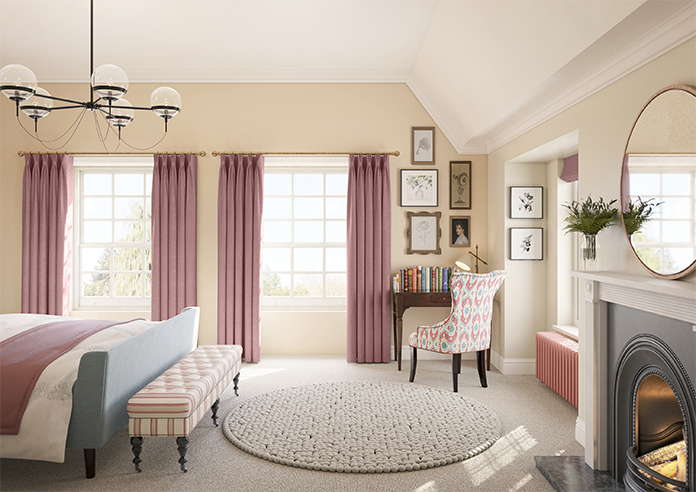 Delicate Chevron, Garnet - Made to Measure Curtains - Image 14